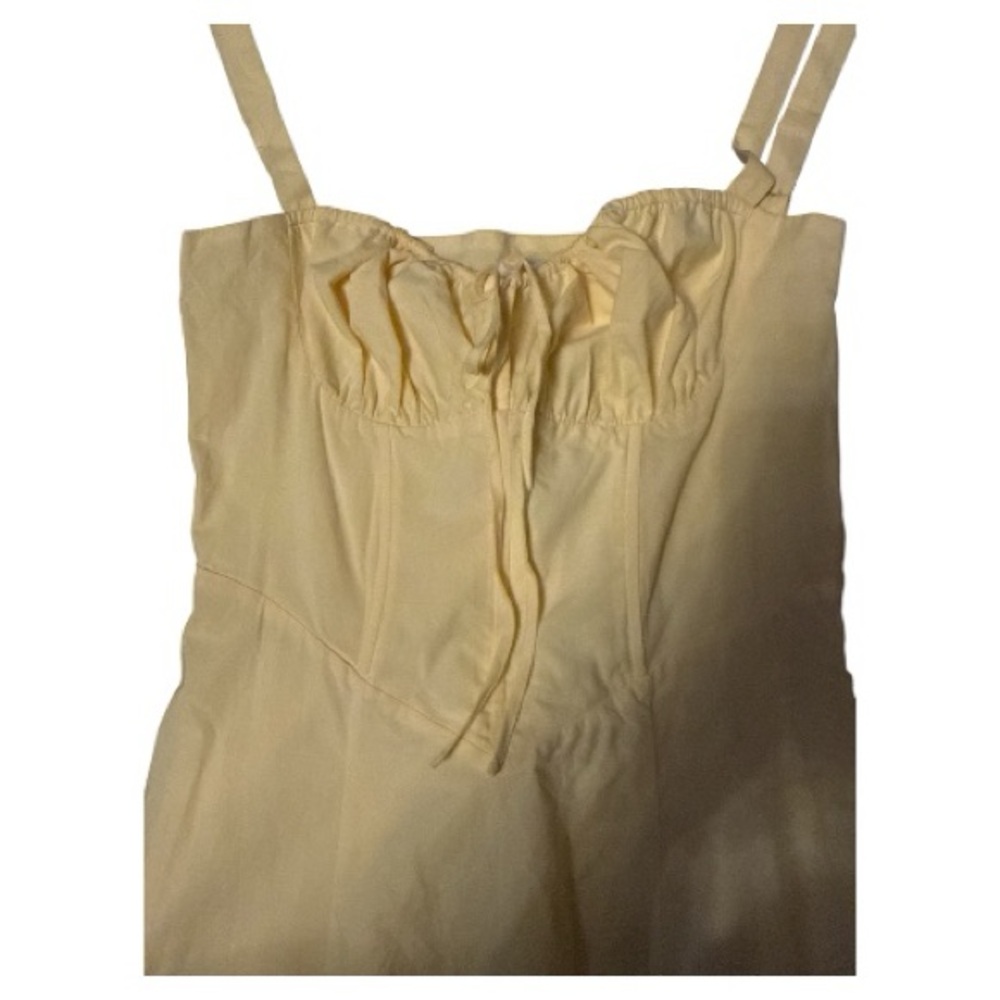 SNDYS: Alessia Drop Waist Dress in Lemon NWT - Picture 4 of 6